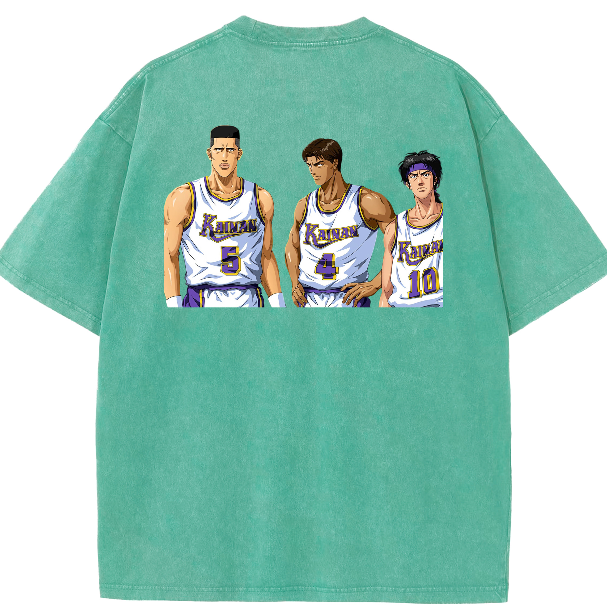 （画像用） SLAM DUNK／スラムダンク 綿100% ヴィンテージ風 半袖Tシャツ（背面プリント）